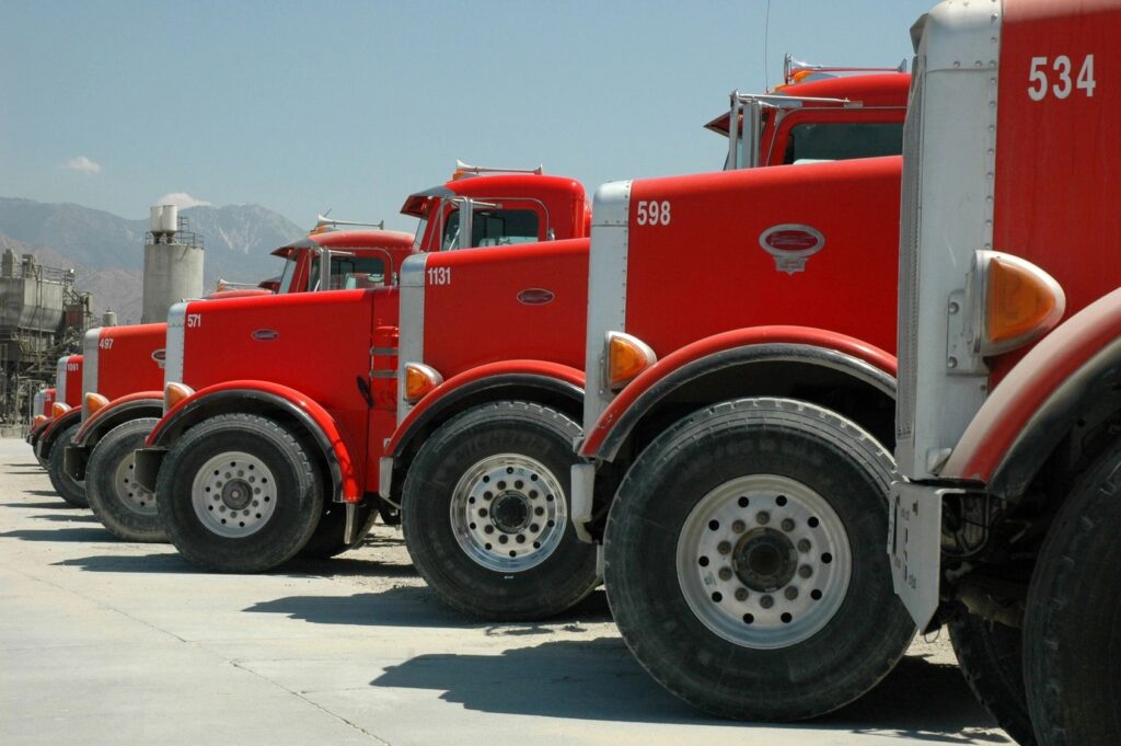 red tow trucks