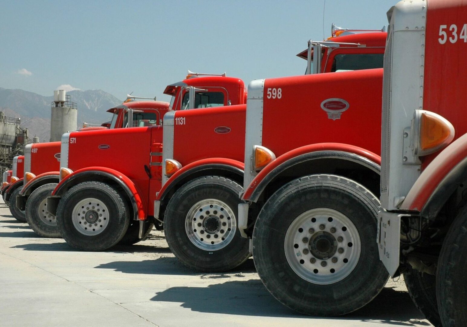 red tow trucks